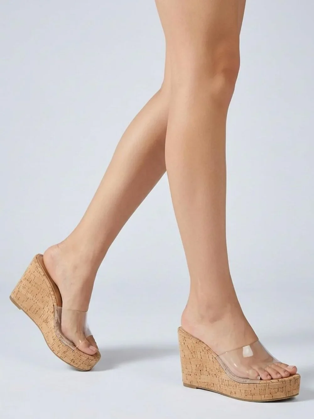 Stylish Women's Wedge Slide Sandals with Chain Decor | Espadrille Platform Mules